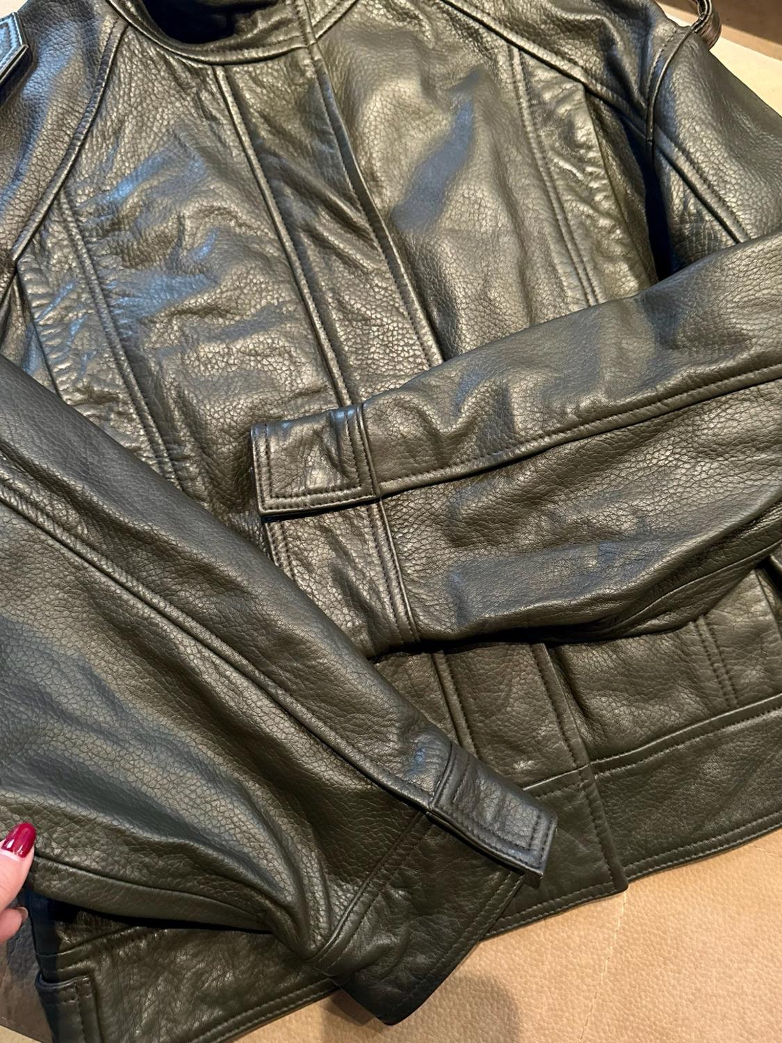 ZW COLLECTION LIMITED EDITION LEATHER BOMBER JACKET - Image 5