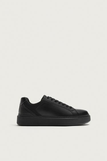 Zara MONOCHROME CHUNKY SNEAKERS - Black
