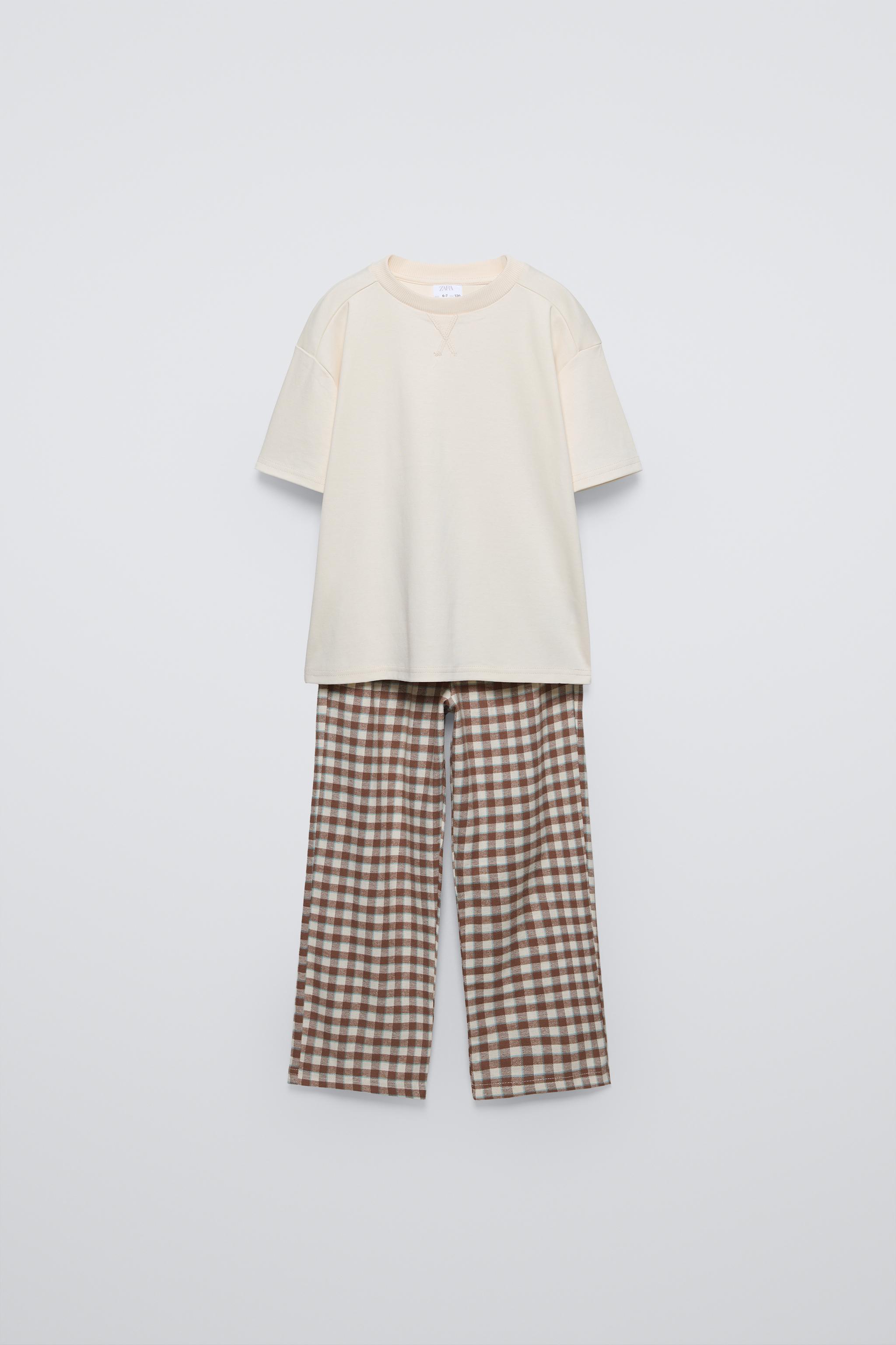 6 14 YEARS CHECK COMBINED PYJAMAS Brown ZARA India