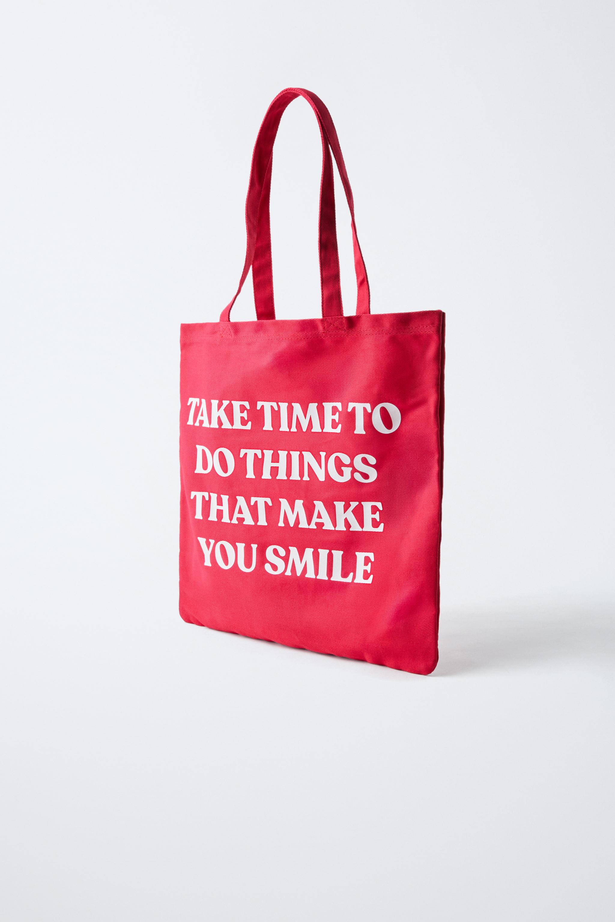 【NEW限定品】 - コットントートバッグ レッド 日本 / Japan ZARA | バッグ