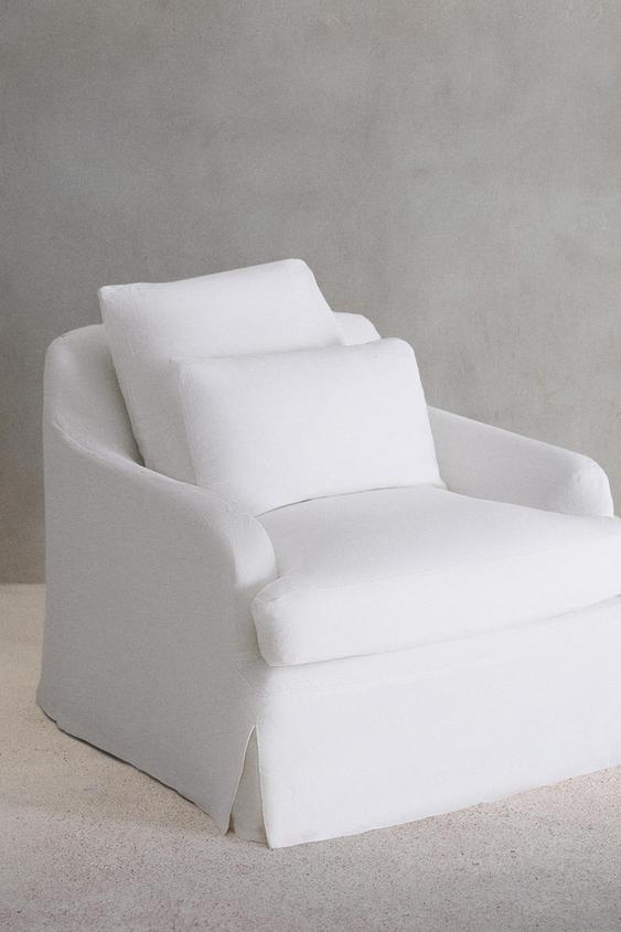 ARMCHAIR 01 LINEN COVER - Ecru by Zara - Image 0