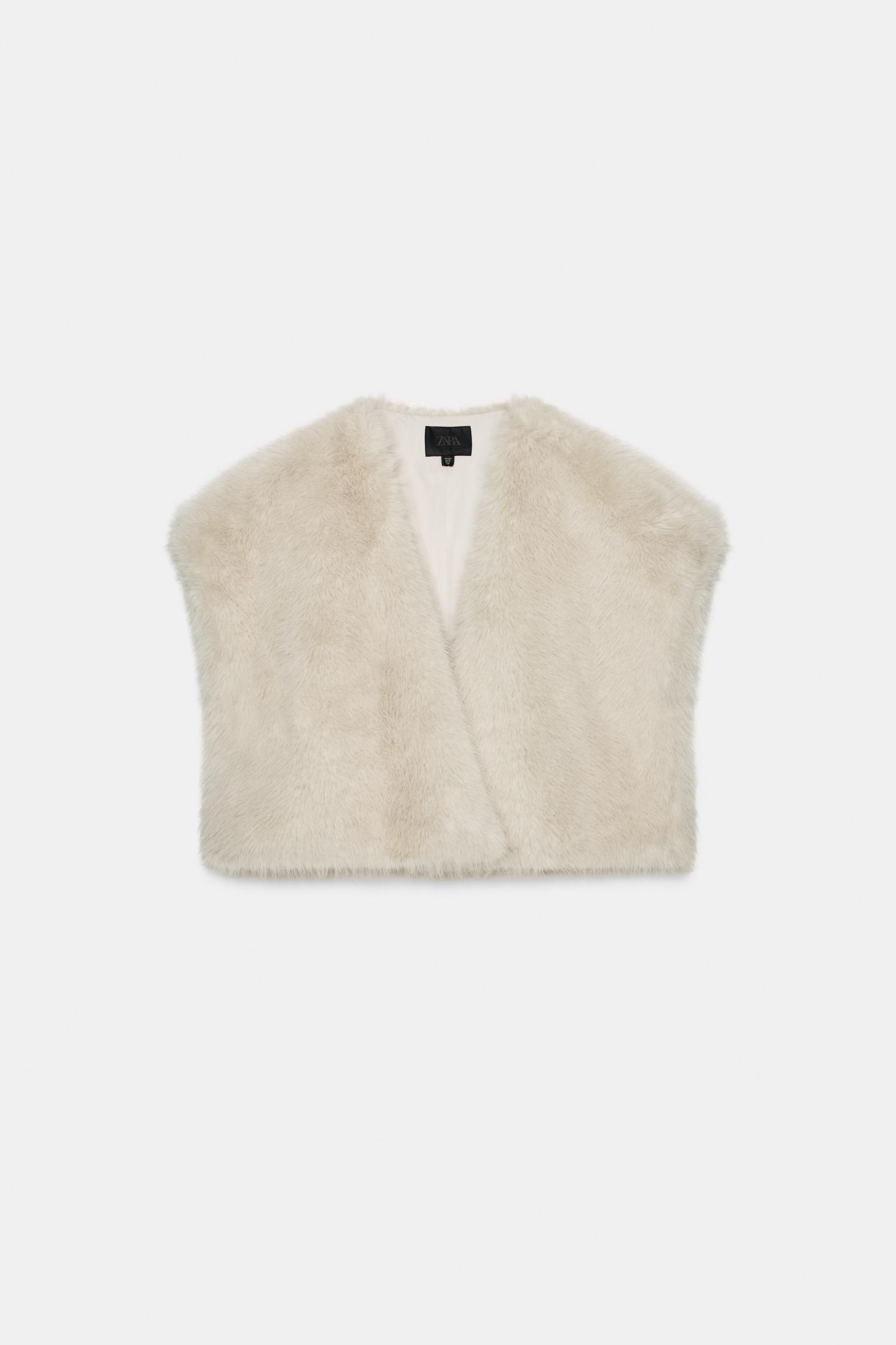 FAUX FUR GILET - Brown | ZARA South Africa