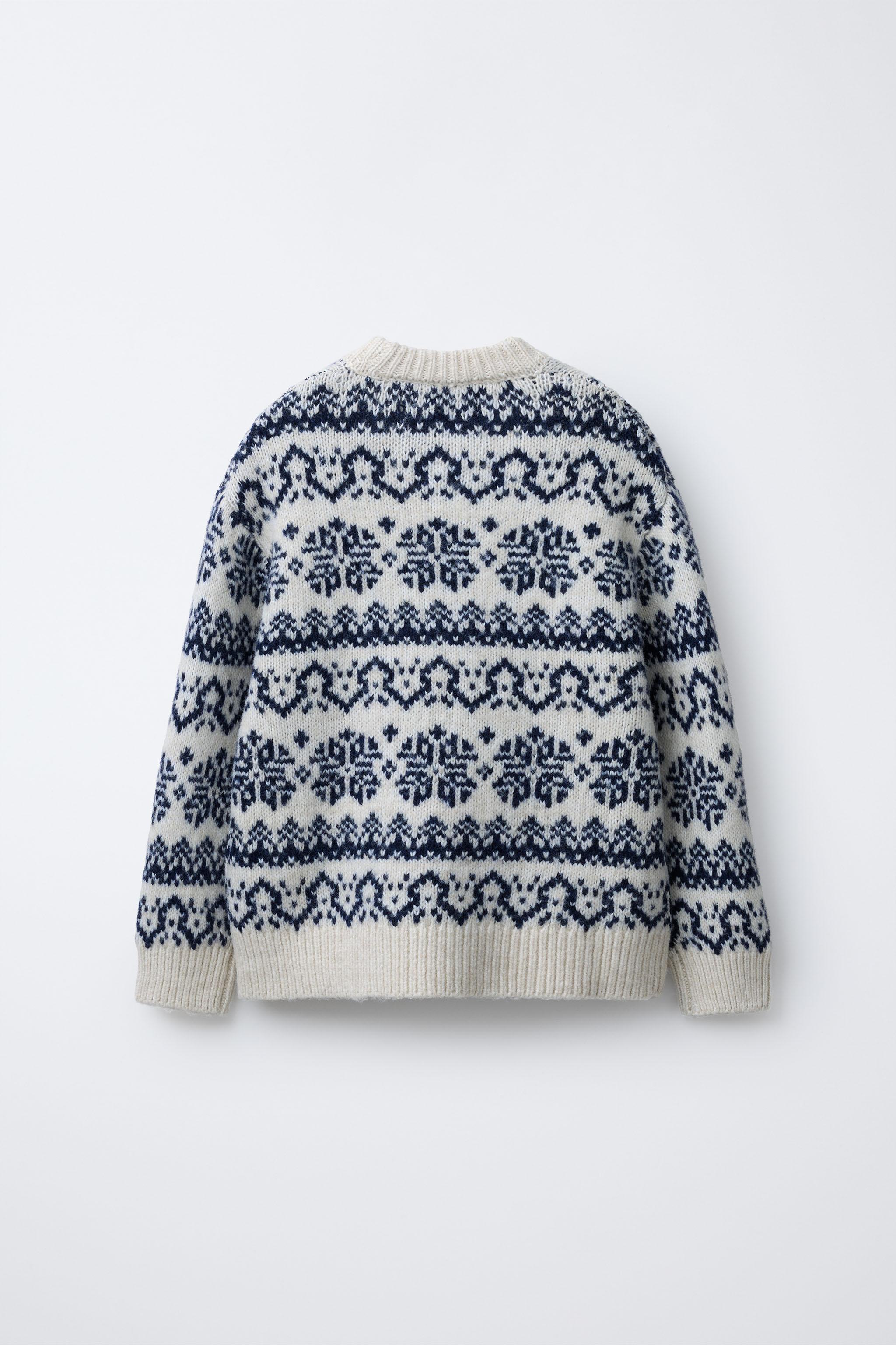 PRINTED WOOL BLEND JUMPER