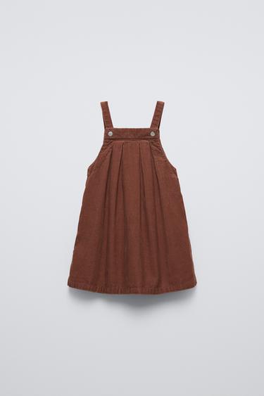 САРАФАН ИЗ ТОНКОГО ВЕЛЬВЕТА — КОРИЧНЕВЫЙ от Zara — изображение 0