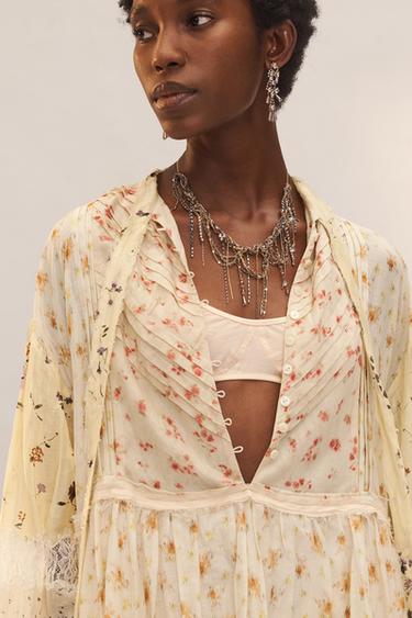 Zara LIMITED EDITION SPARKLY NECKLACE - Gold / Silver