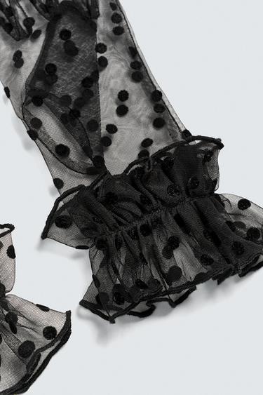 HALBTRANSPARENTE HANDSCHUHE MIT PUNKTMUSTER HARRY LAMBERT FOR ZARA X DISNEY - Schwarz von Zara