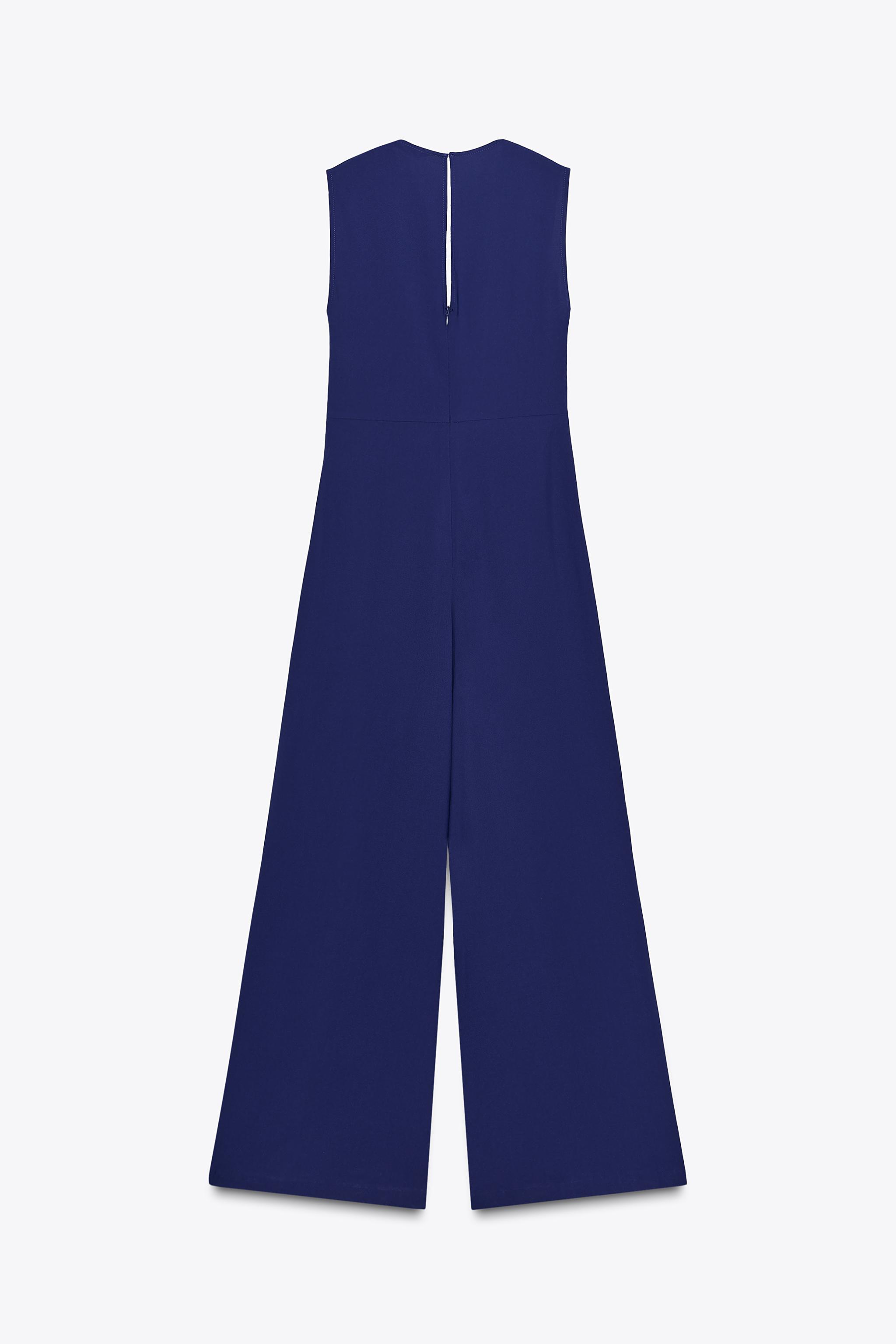 金具ベルト付きジャンプスーツ - 濃青 | ZARA Japan / 日本