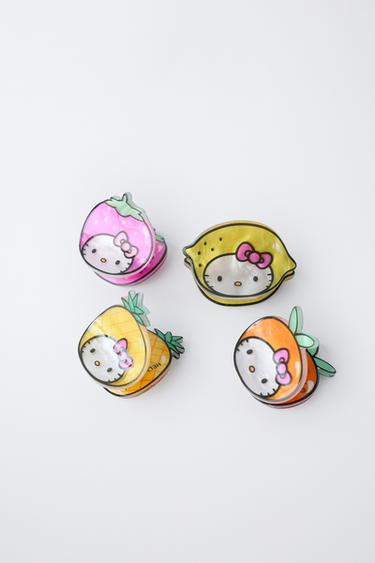 LOT DE QUATRE PINCES FRUITS HELLO KITTY © SANRIO - Rose de Zara - Image 2