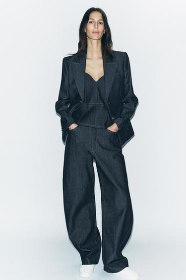 ZW COLLECTION BARREL JEANS - Blue by Zara - Image 3