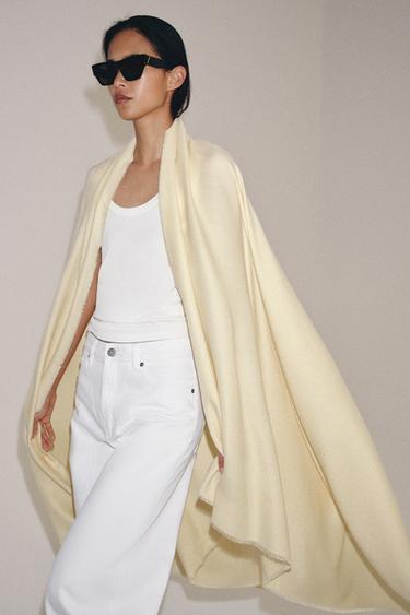 FOULARD UNI SOFT - Jaune clair de Zara