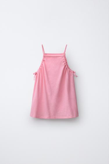 COTTON AND LINEN BLEND TOP AND BERMUDA SHORTS SET - Mid-pink by Zara - Image 2