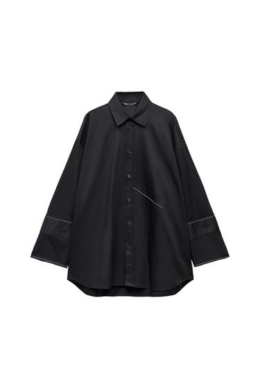 OVERSIZED SHIRT WITH TOPSTITCHING