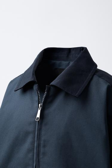 COLOUR BLOCK TWILL JACKET - Blue by Zara - Image 5