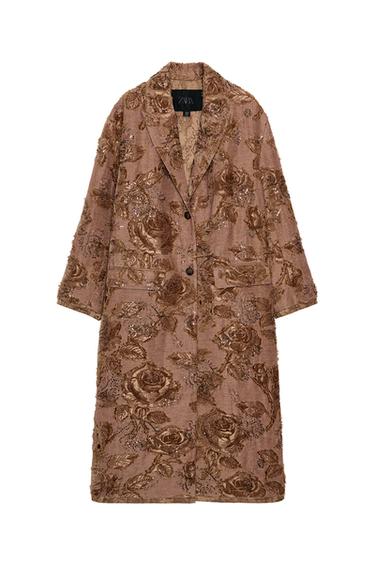 EMBROIDERED LONG COAT ZW COLLECTION LIMITED EDITION