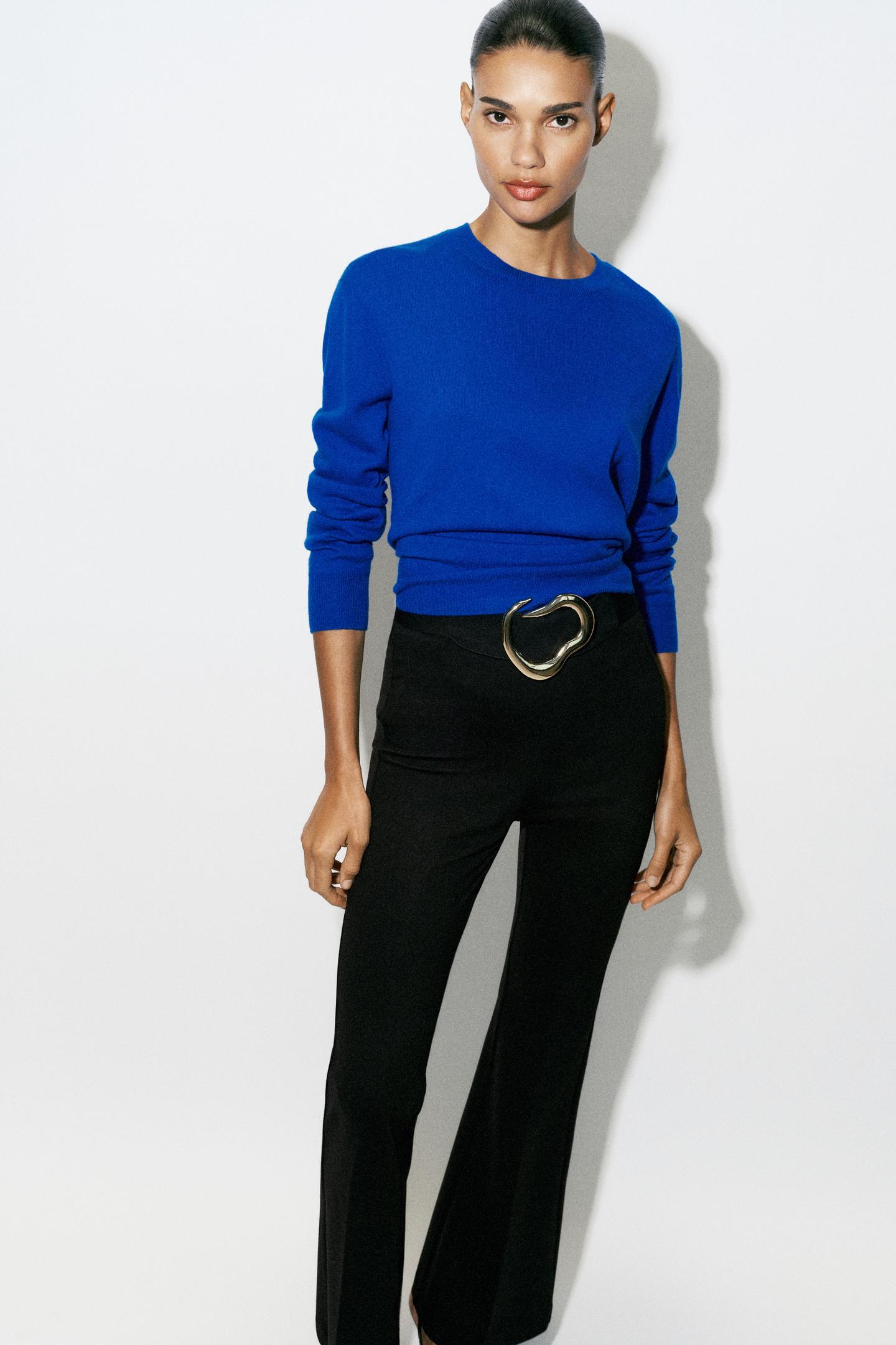 Женские леггинсы Zara Flare Buckle, цвет: Чёрный — фото 3
