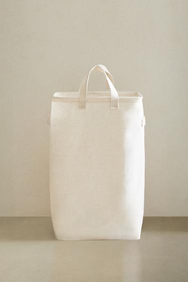 WÄSCHEKORB AUS LEINEN - Hellbeige von Zara