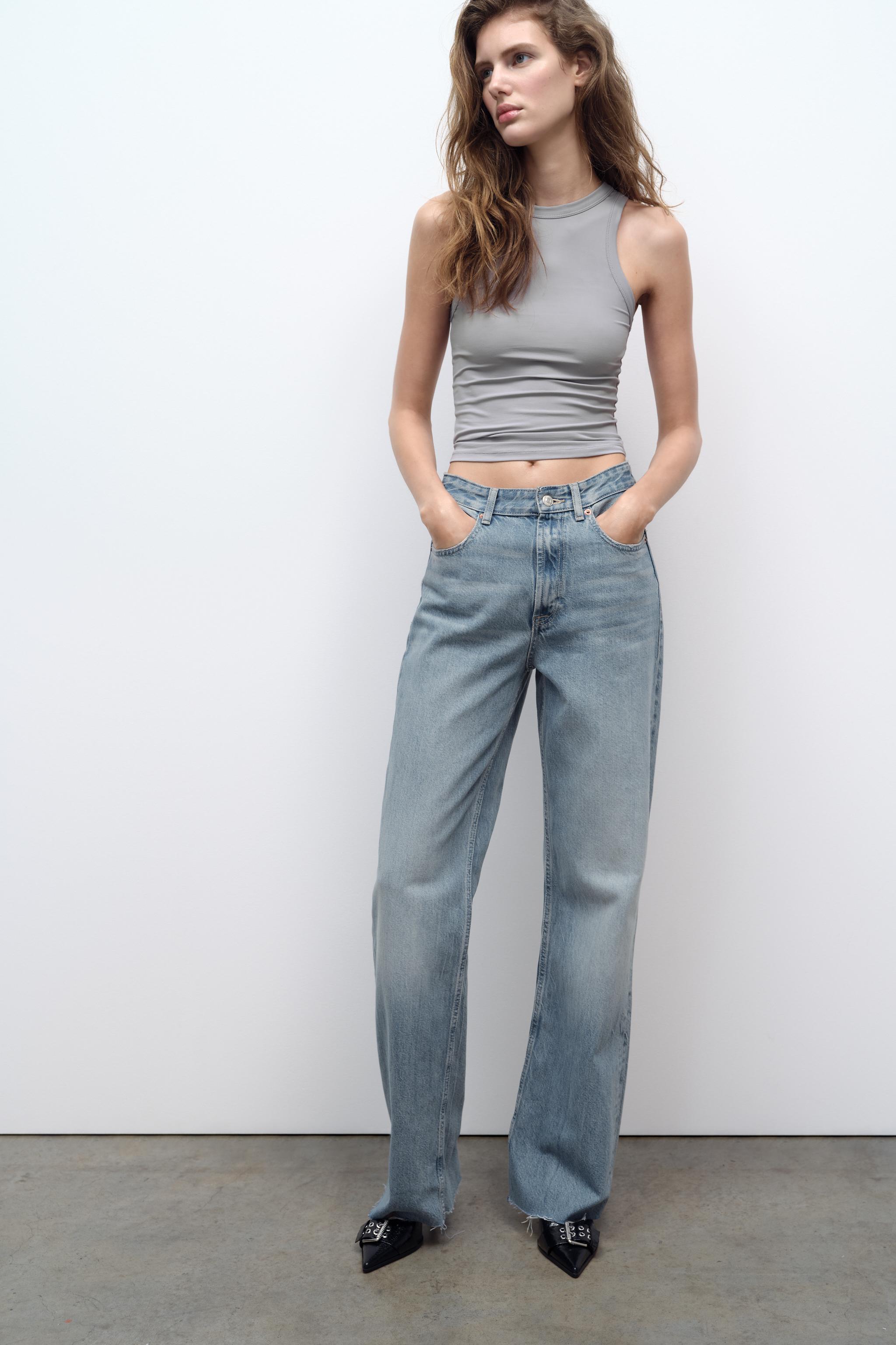 Pantaloni vita store bassa zara