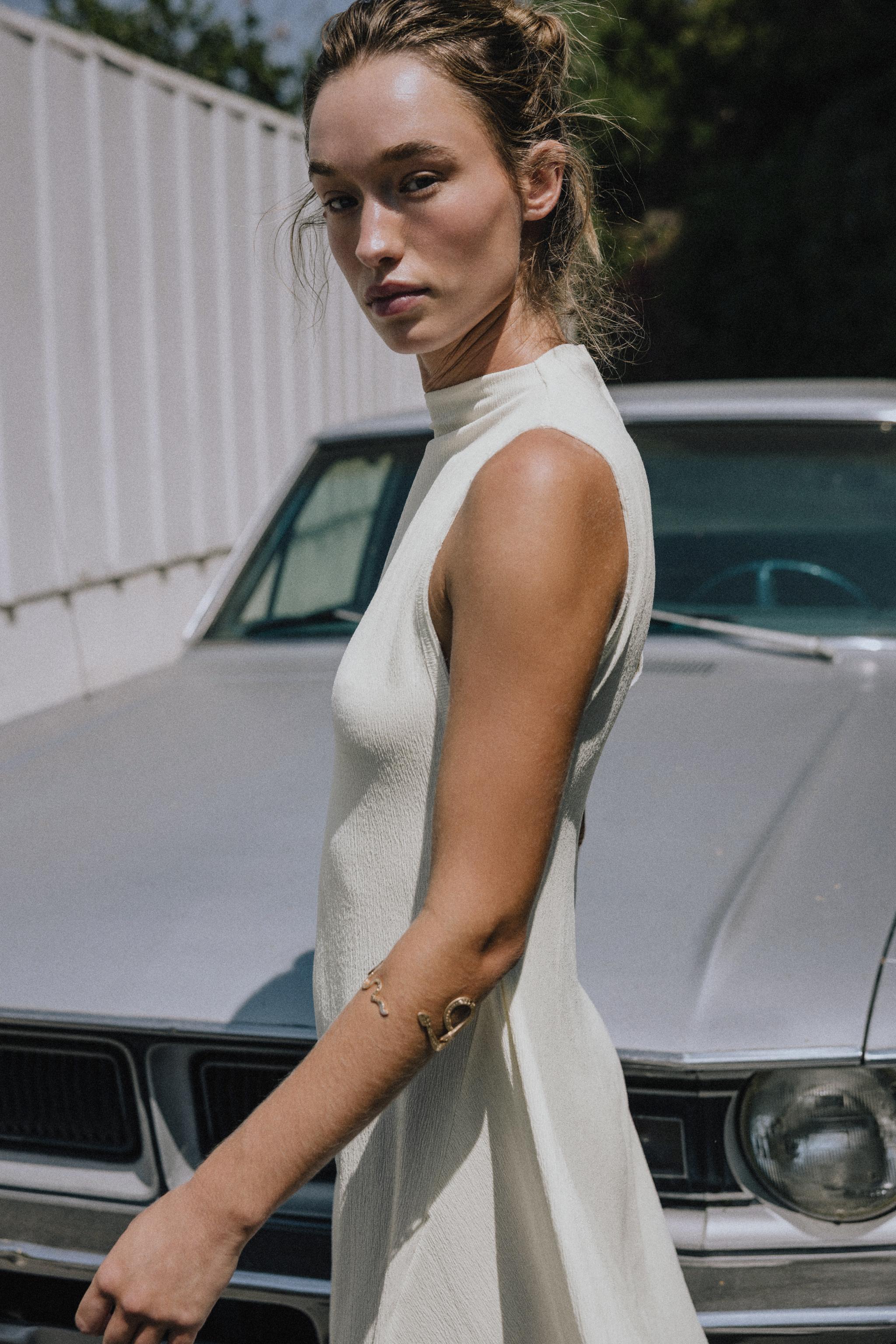 テクスチャーロングワンピース - エクリュ | ZARA Japan / 日本