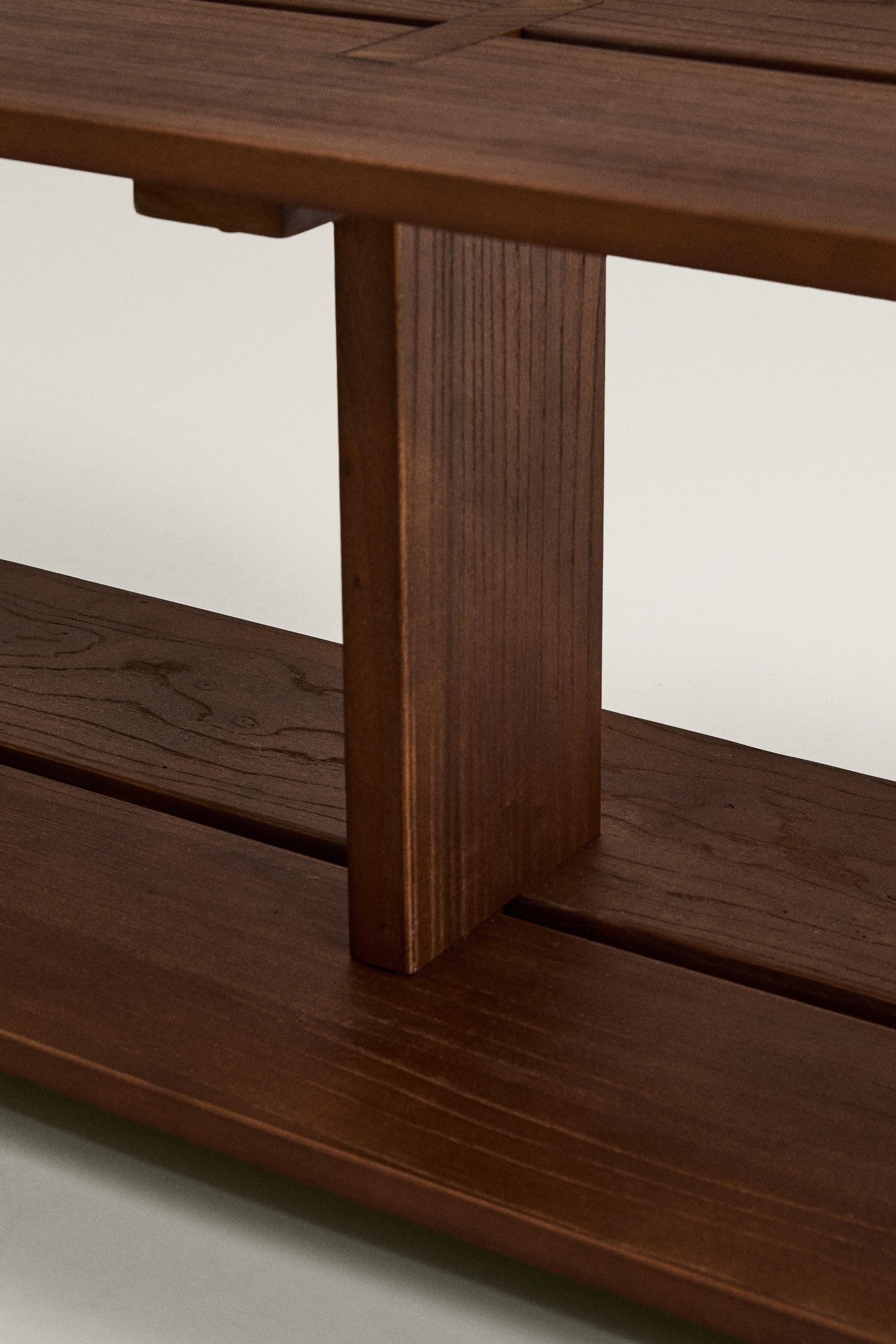 ELM WOOD SHELF WITH TWO SHELVES