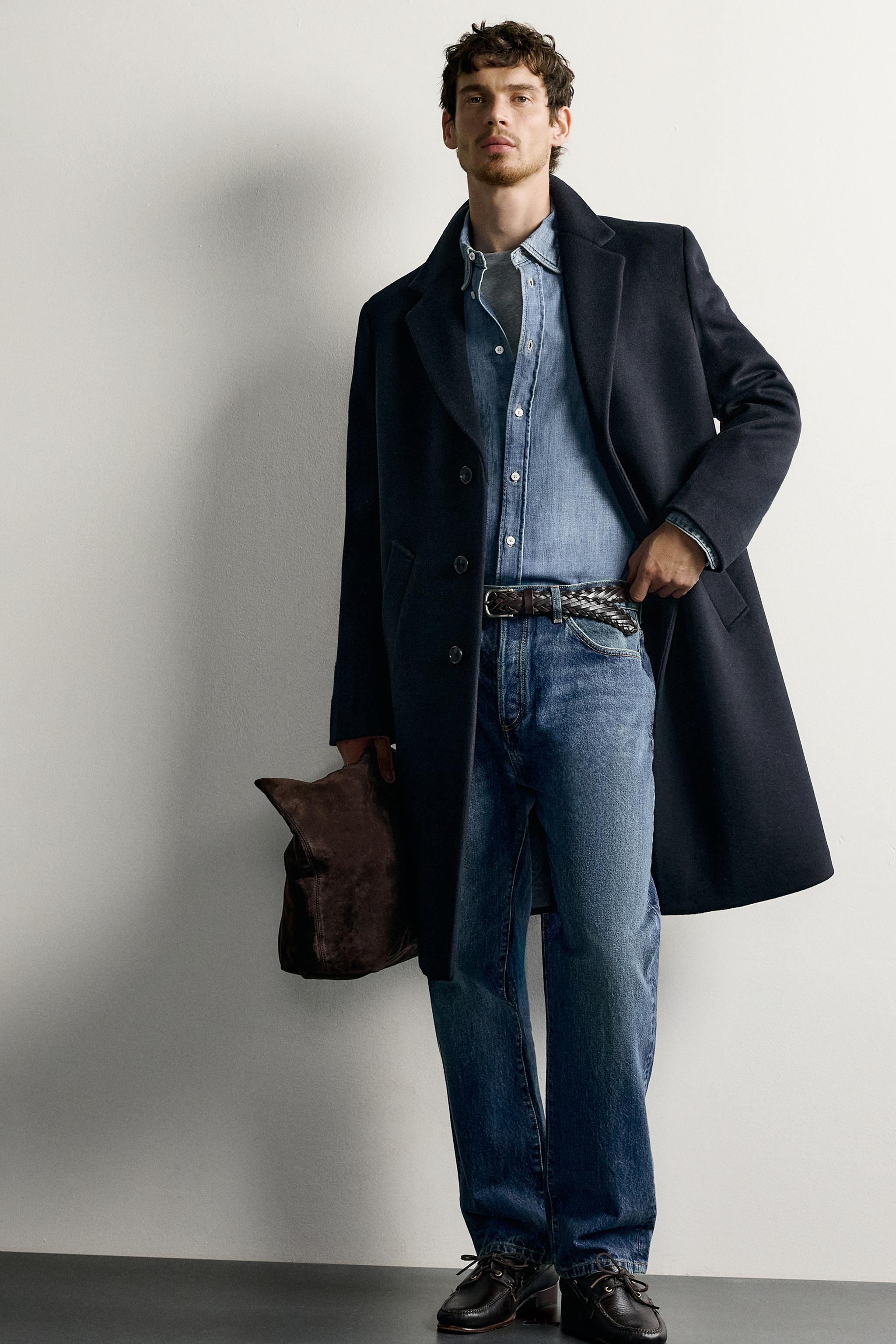 MANTEAU REGULAR FIT AVEC LAINE