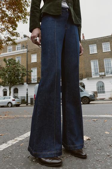 Z1975 FLARE SEAM TROUSERS - Indigo by Zara