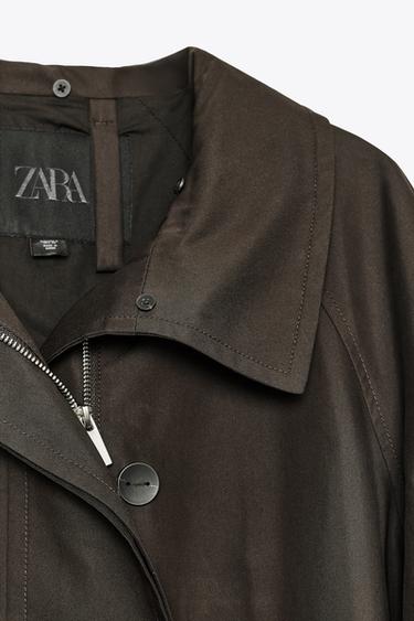 PARKA WATER REPELLENT ZW COLLECTION - Chocolat de Zara - Image 9