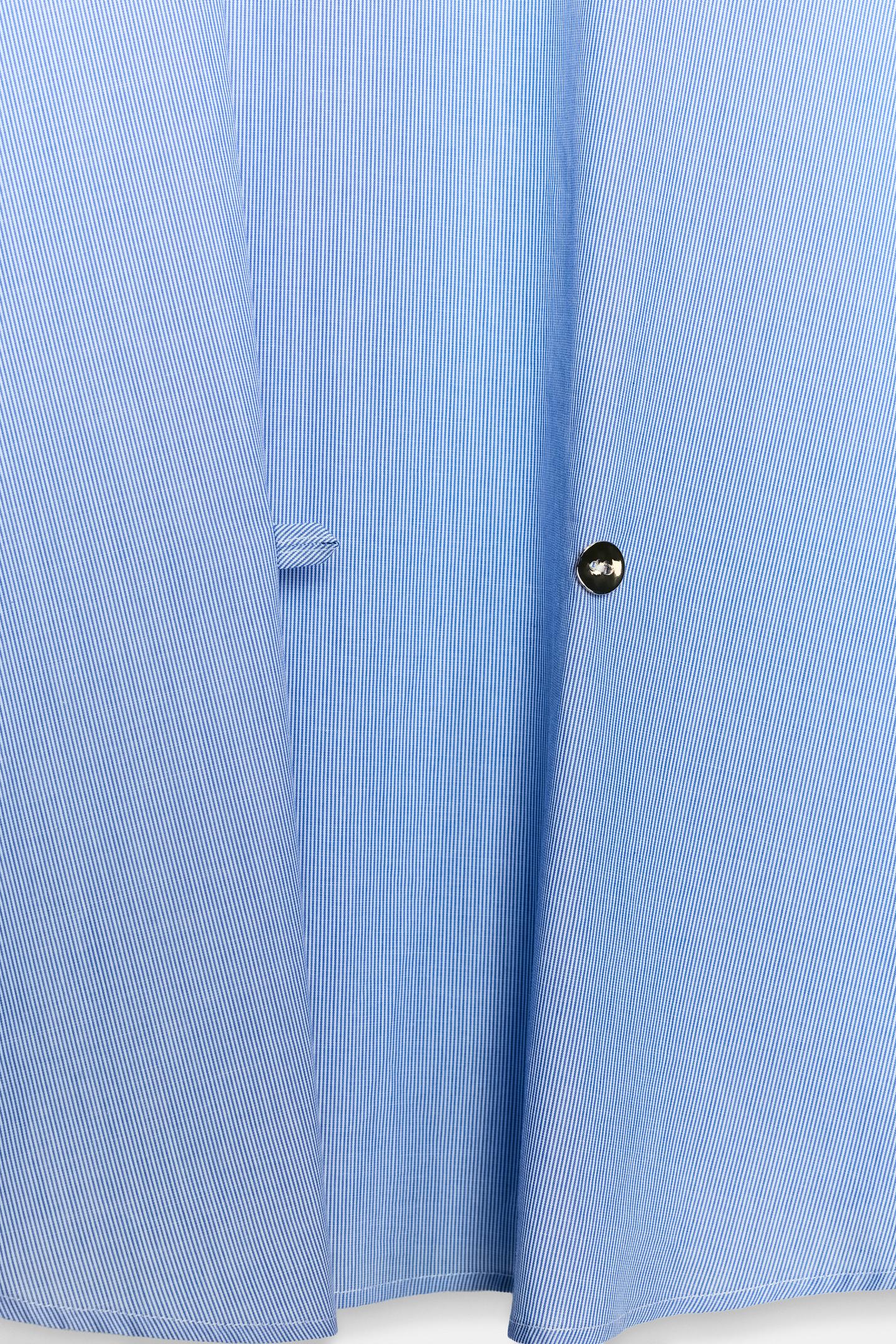 Женская рубашка Zara Darted Shirt with Turn-Up Cuffs, цвет: Синий / Белый — фото 9