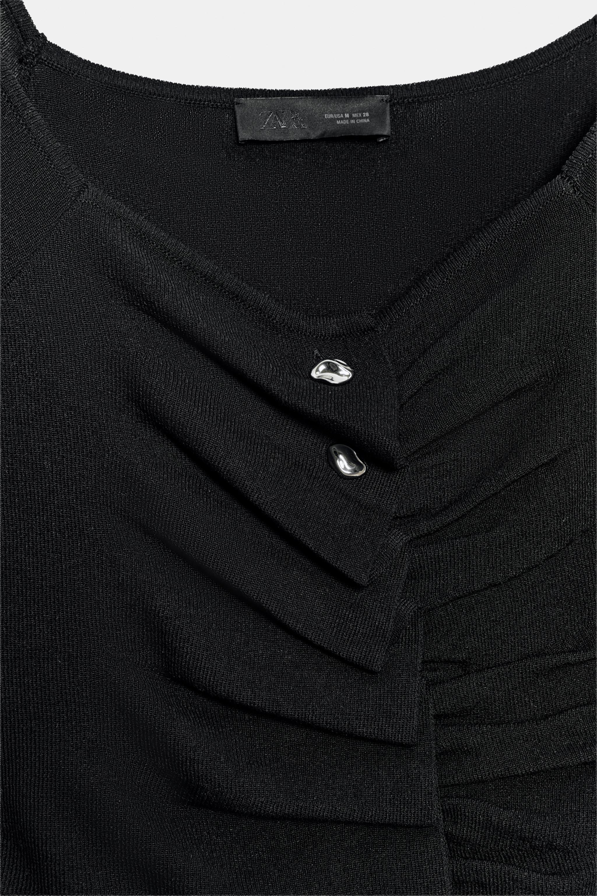 Женские свитеры Zara DRAPED KNIT TOP — фото 7