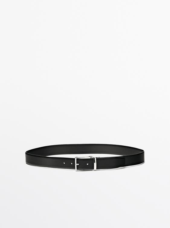 Reversible nappa leather belt