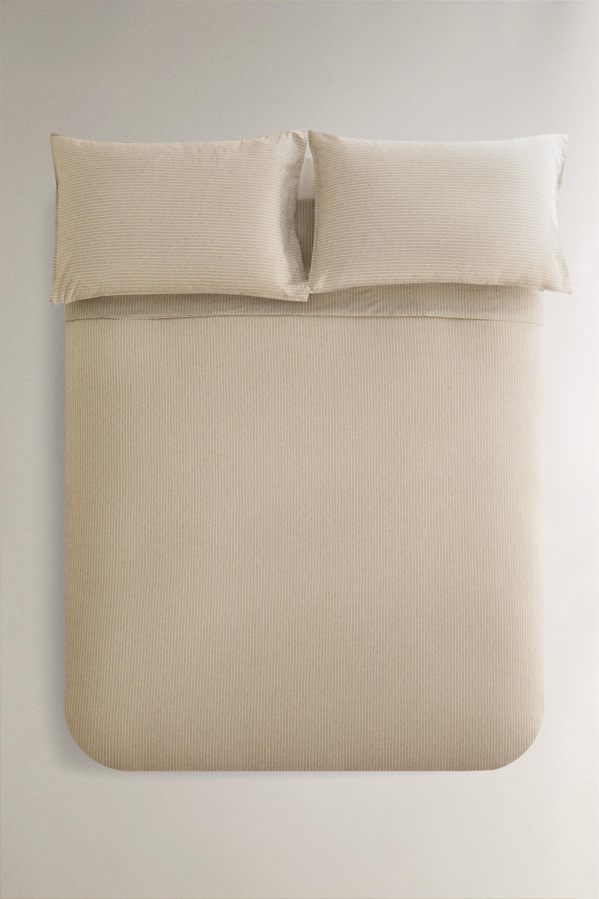 DYED THREAD STRIPED DUVET COVER
