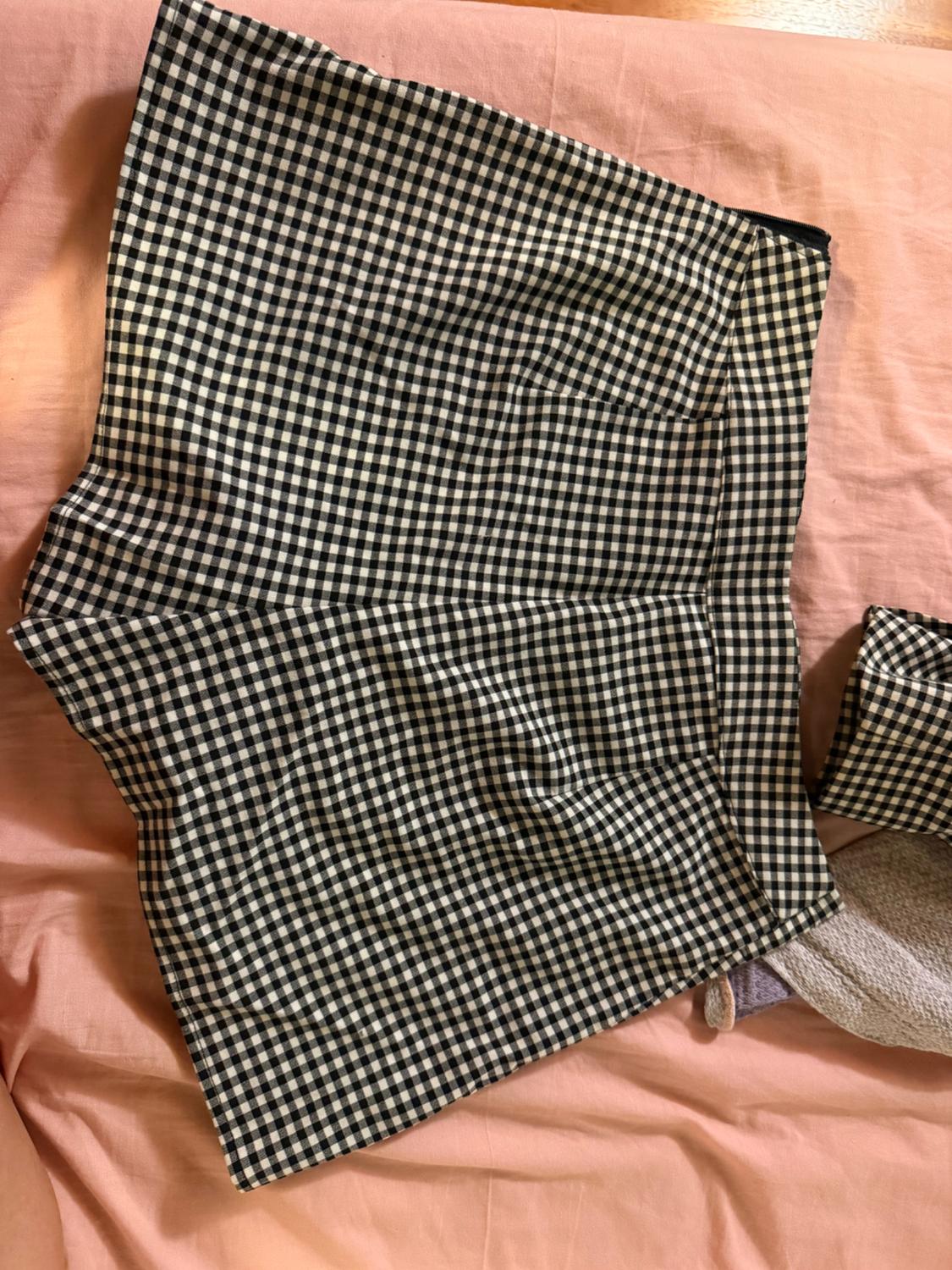 BOX PLEAT GINGHAM SKORT - Image 2