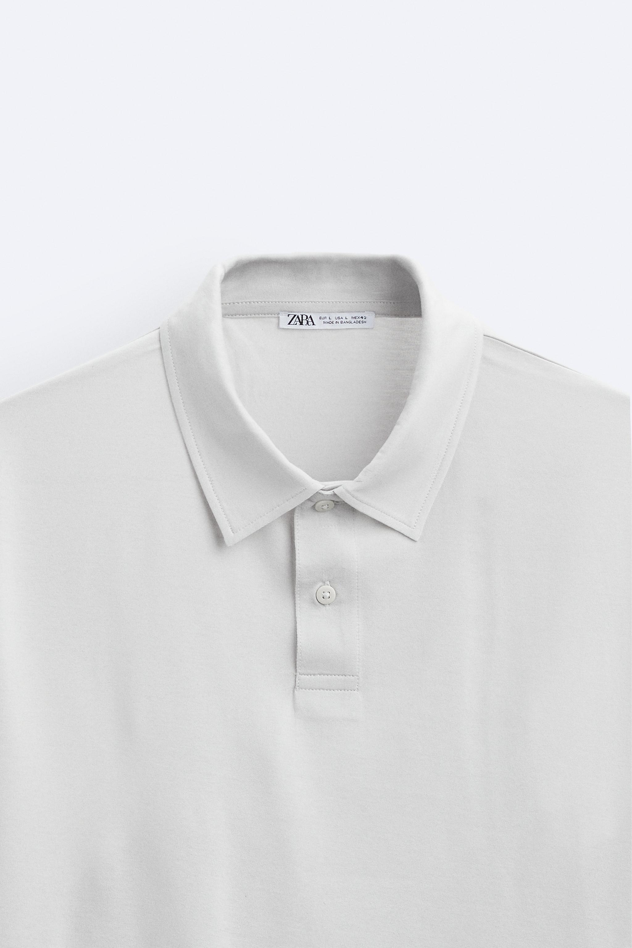 Zara white clearance polo shirt