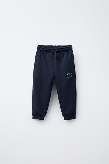 BASIC TEXT JOGGERS - Navy blue by Zara