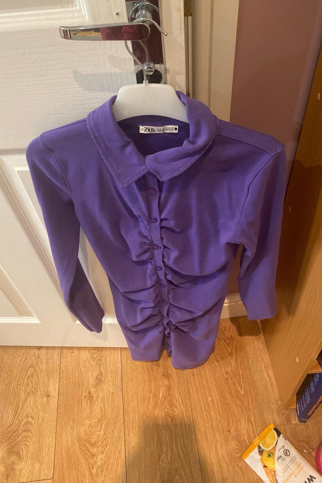 SHIRT DRESS WITH GATHERING - Image 3