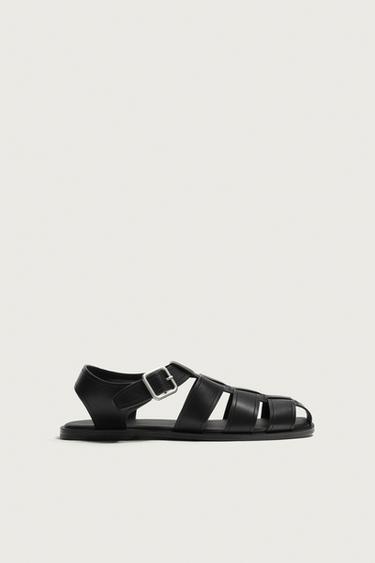 BUCKLED CAGE SANDALS - Black by Zara