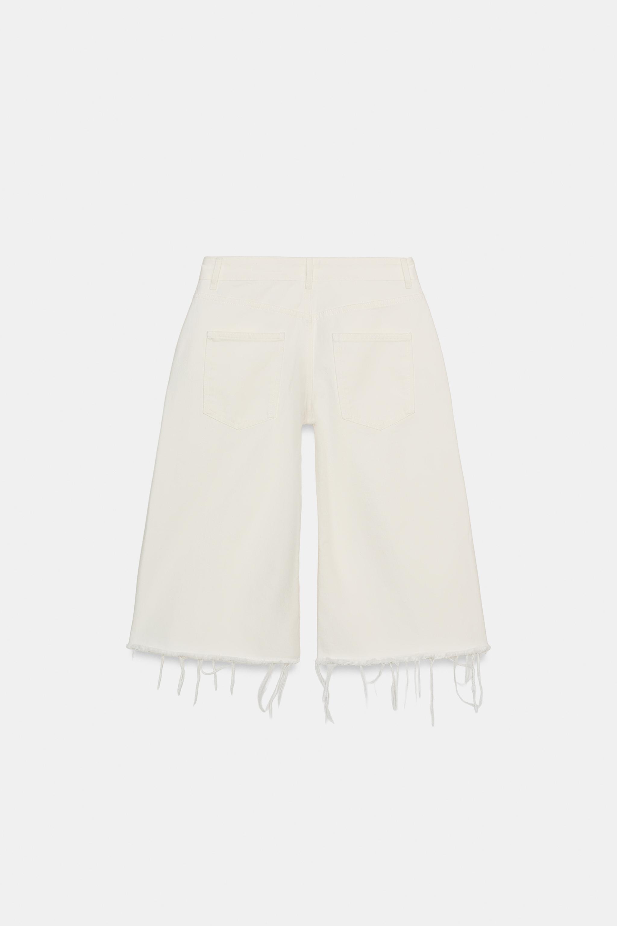ZW COLLECTION FRAYED DENIM SHORTS