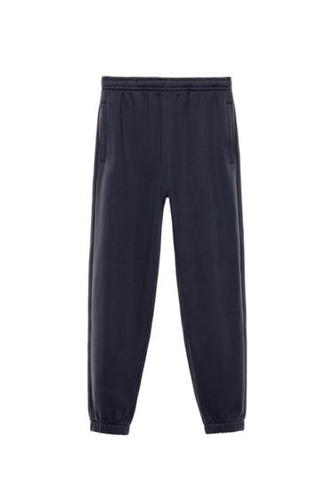 JOGGERHOSE REGULAR FIT MIT PASPEL - Dunkles Marineblau von Zara