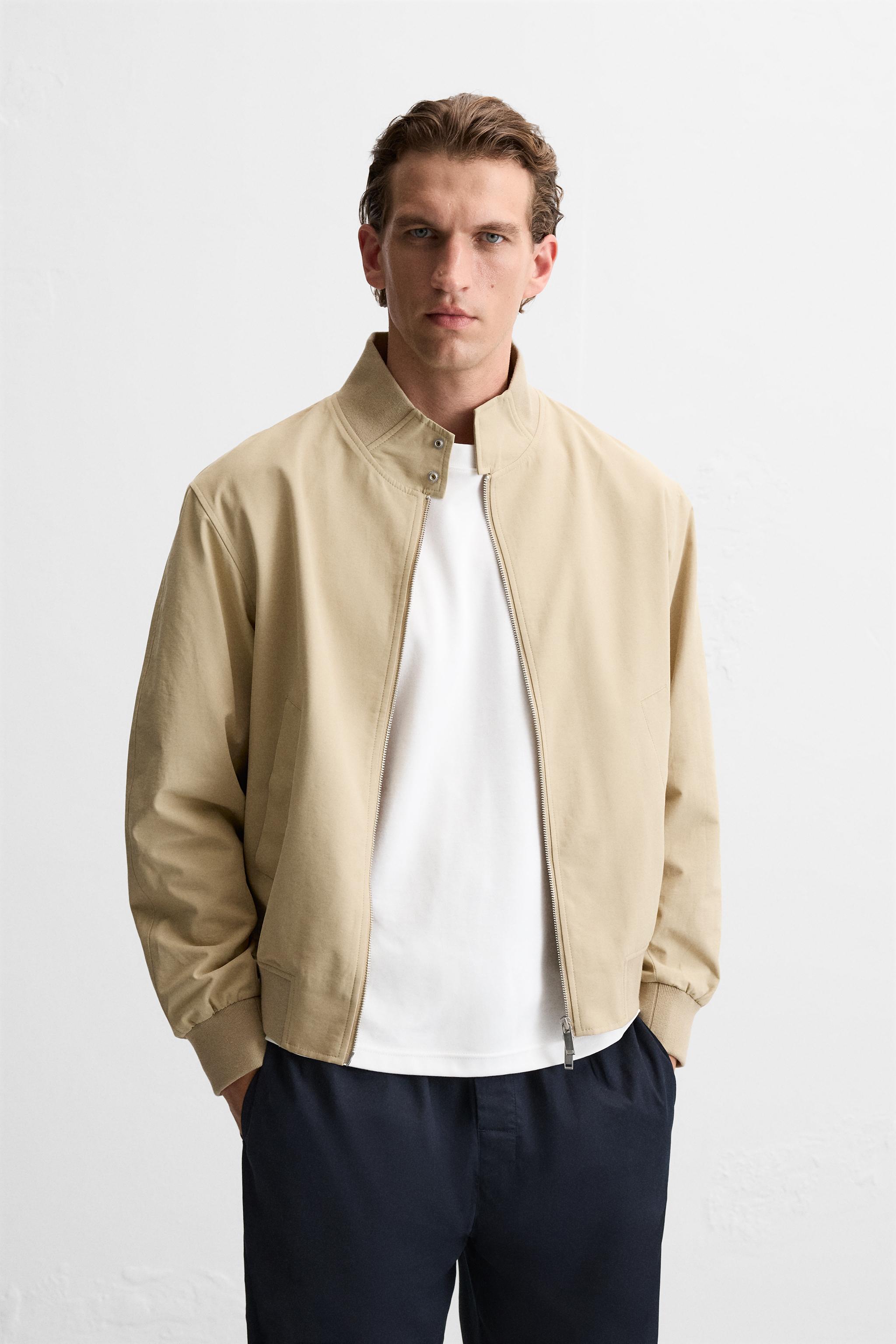 TECHNICAL BOMBER JACKET Beige ZARA United States