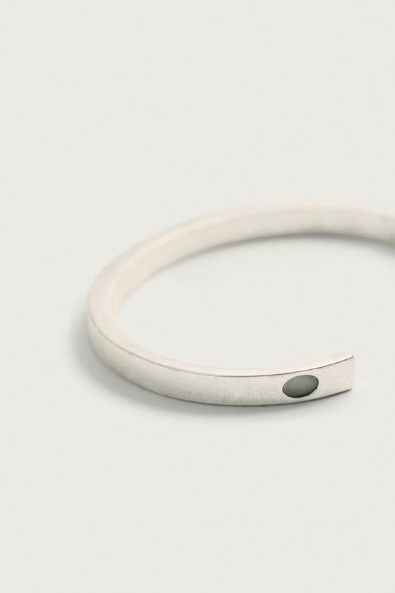 RIGID STONE BRACELET - Silver by Zara - Image 3