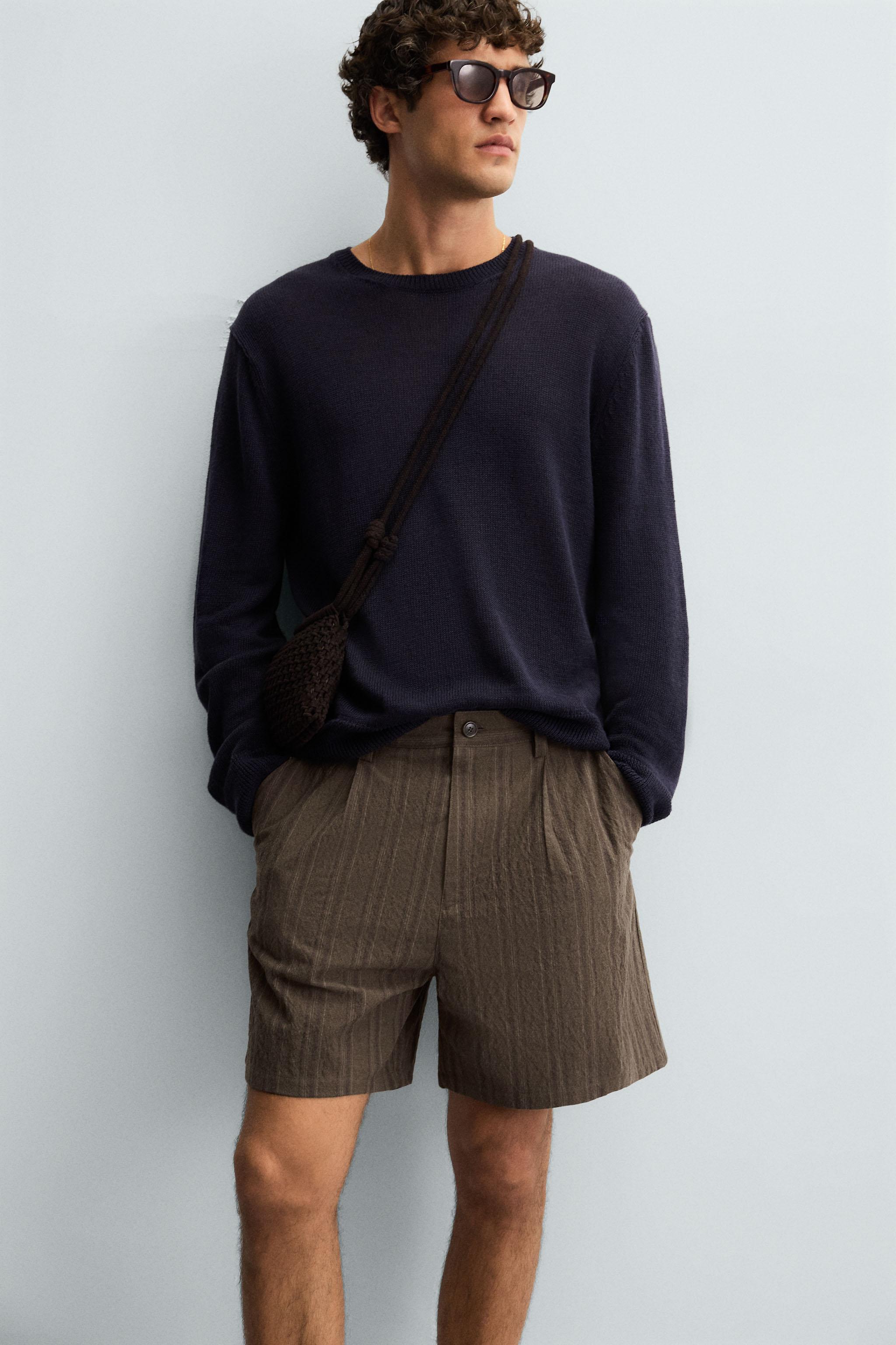 BERMUDA REGULAR FIT RAYURES