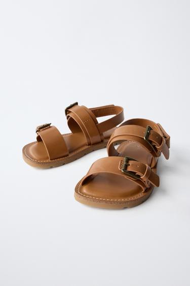 SANDALES À BOUCLES - Marron de Zara - Image 2