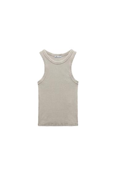RIBBED FADED TOP