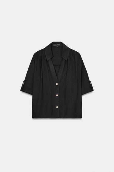 CAMISA ESTRUCTURA - Negro de Zara