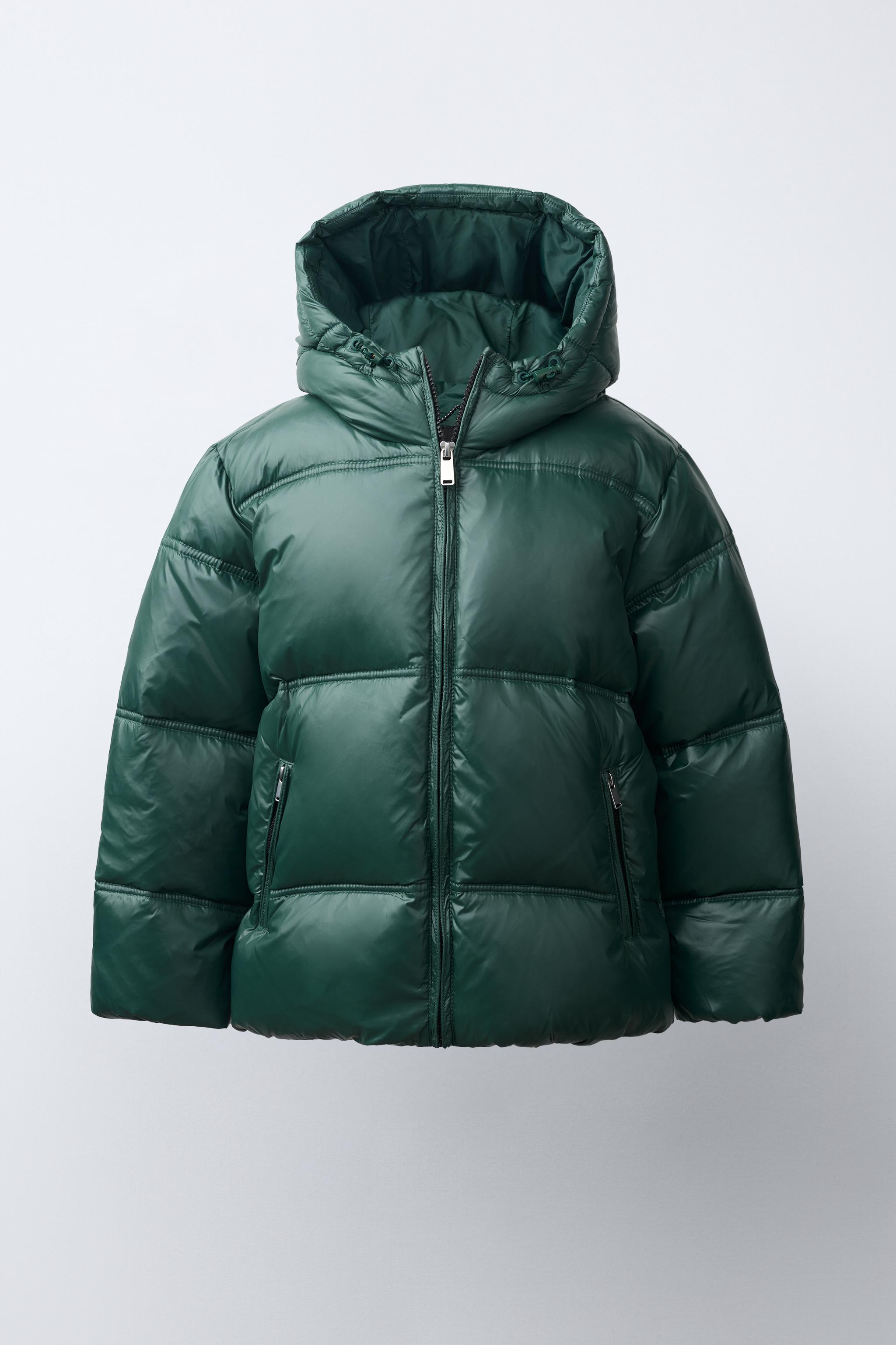 50%フェザー＆50%ダウン 撥水加工入りシャイニーダウン - オリーブ