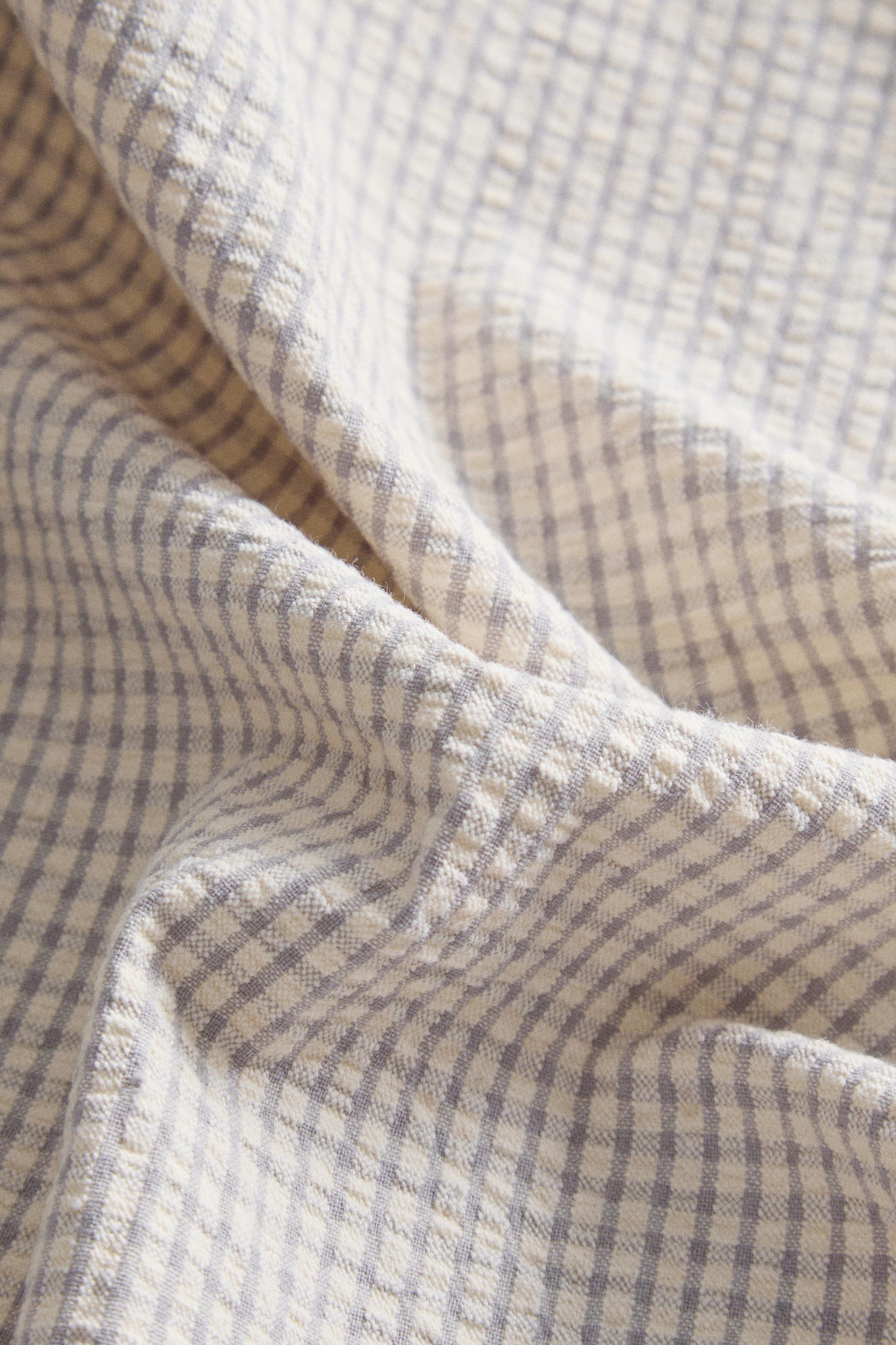 COTTON CHRISTMAS WAVY EMBROIDERY TABLECLOTH