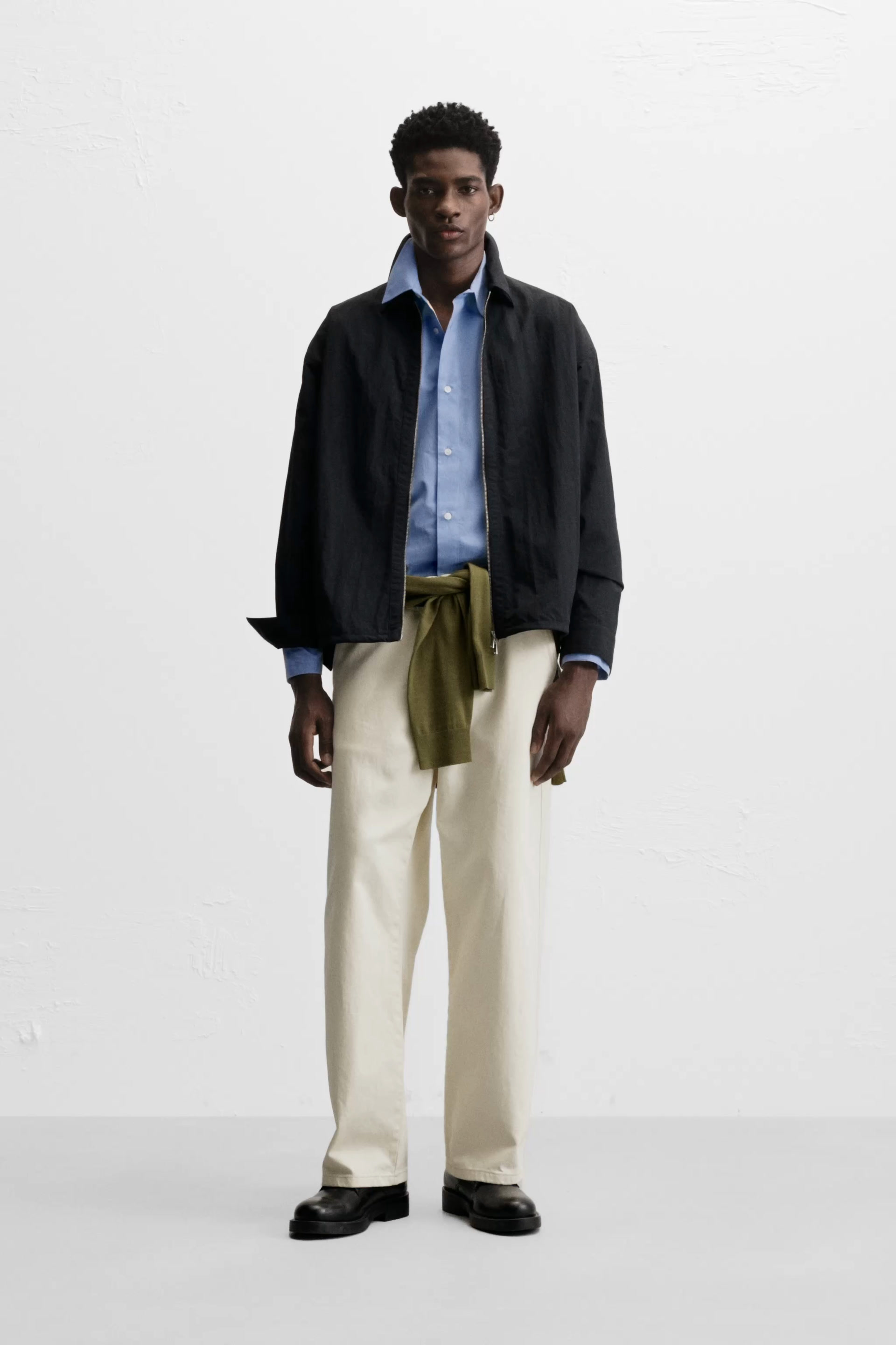ジッパー テクニカル シャツジャケット - エクリュ | ZARA Japan