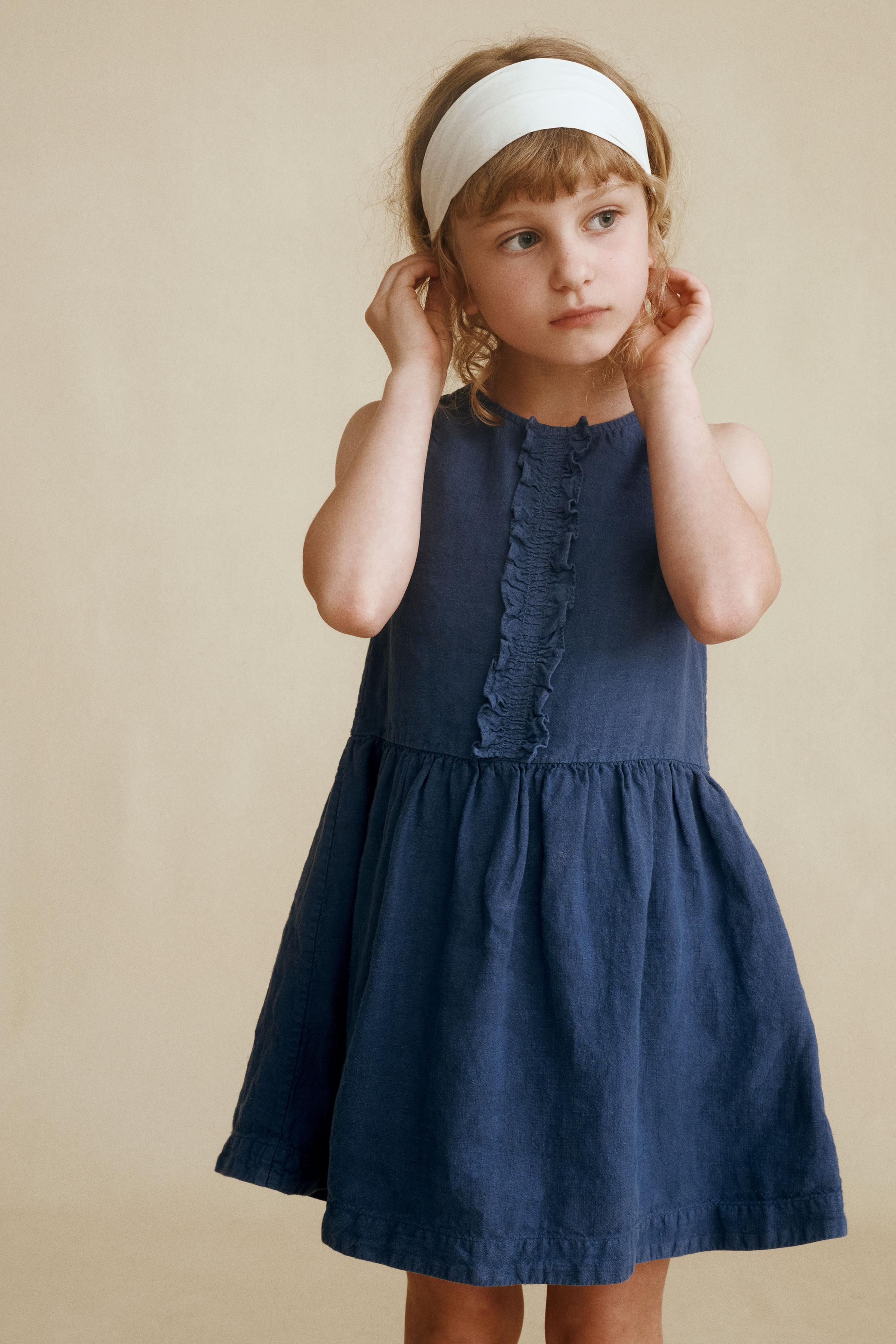 Детские платья Zara 100% LINEN DRESS CREATED BY CARAMEL LONDON X