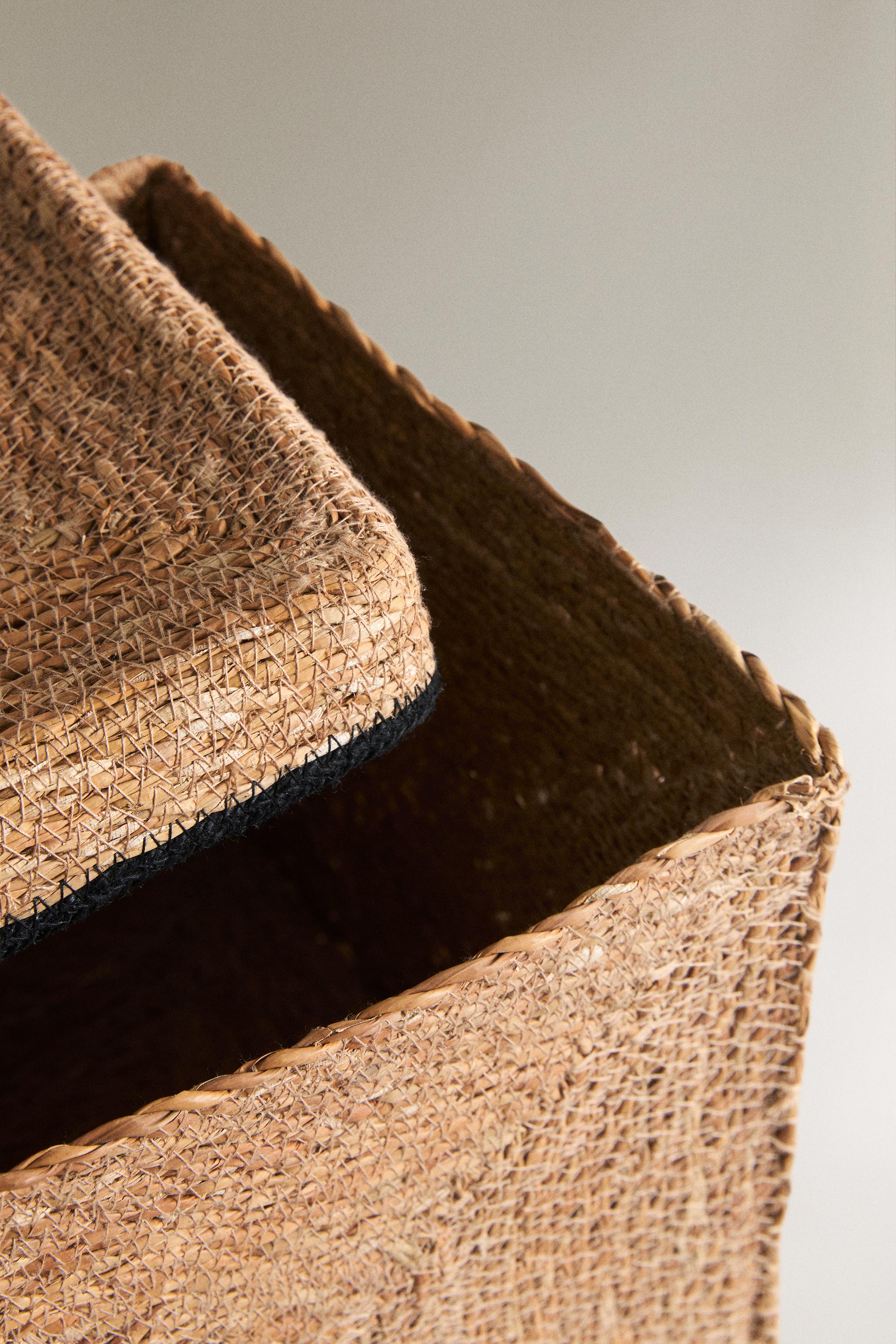 SQUARE BASKET — Light beige