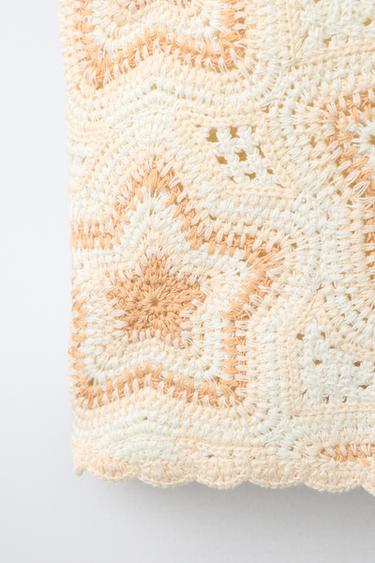 TOP EN CROCHET ÉTOILES - Beige clair de Zara - Image 3