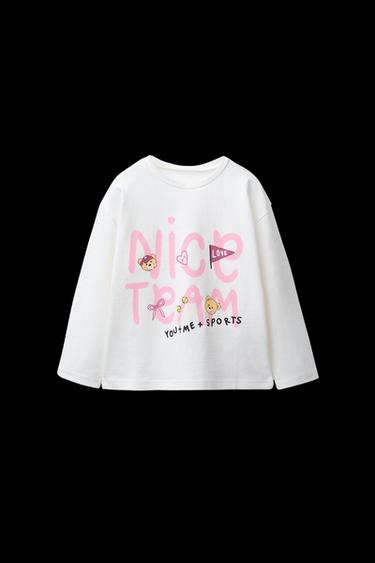 PRINTED T-SHIRT - Oyster-white by Zara - Image 0